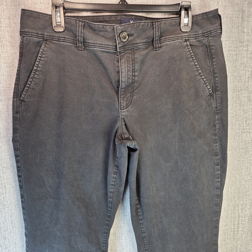 American Eagle Kick Boot Chinos Women 14 Regular Black Stretch‎ Casual School